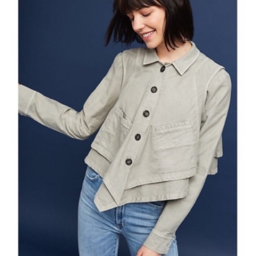 Anthropologie “Handkerchief” Cropped Jacket